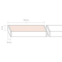 Vorschau: Lichtschiene Luxi Link Schiene 150mm 3W 3000K IP20 100° 270lm Ra82