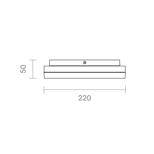 Aufbauleuchte Circel 220mm silber 15W 3000K IP44 120° 1700lm Ra80