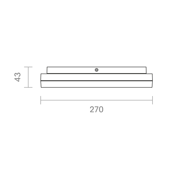 Aufbauleuchte Circel 270mm silber Sensor 18W 3000K IP20 110° 2100lm Ra80