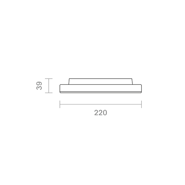 Aufbauleuchte Shine 220mm weiß Ra90 Dim 8/10/15W 3000/4000K IP20 110° 800/900/1350lm