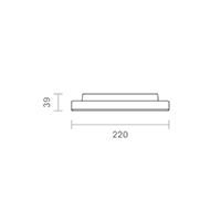 Vorschau: Aufbauleuchte Shine 220mm weiß Ra90 Dim 8/10/15W 3000/4000K IP20 110° 800/900/1350lm