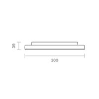 Vorschau: Aufbauleuchte Shine 300mm weiß Ra90 Dim 10/18/24W 3000/4000K IP20 110° 1000/1800/2300lm