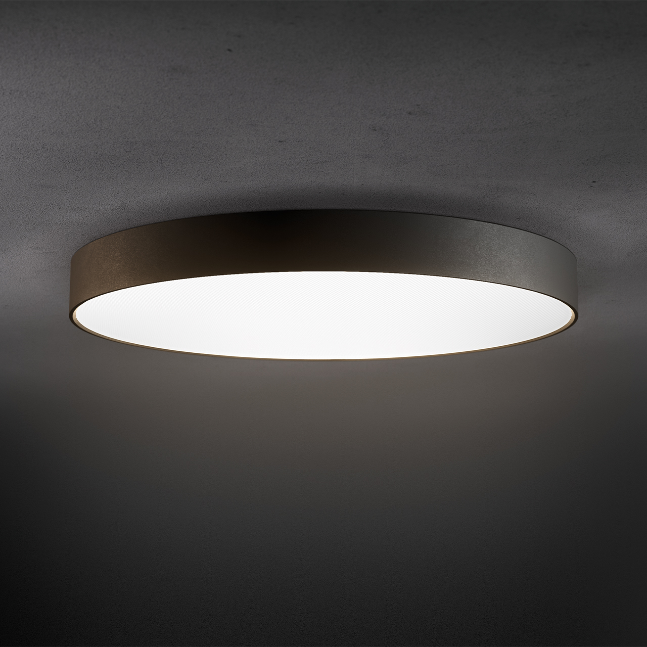 Aufbauleuchte Disc 320mm schwarz 10/18/24W 3000/4000K IP20 120° Ra90