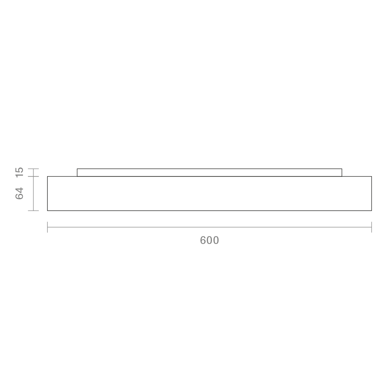 Aufbauleuchte Disc 600mm weiß 38/50W 3000/4000K IP20 120° Ra90