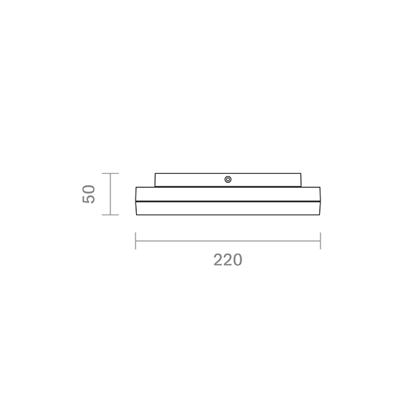 Aufbauleuchte Square 210mm silber 15W 3000K IP44 110° 1600lm Ra80