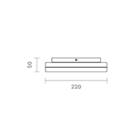 Vorschau: Aufbauleuchte Square 210mm silber 15W 3000K IP44 110° 1600lm Ra80