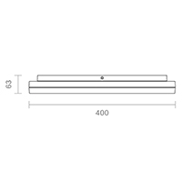 Vorschau: Aufbauleuchte Square 400mm silber 38W 3000K IP20 110° 4200lm Ra80