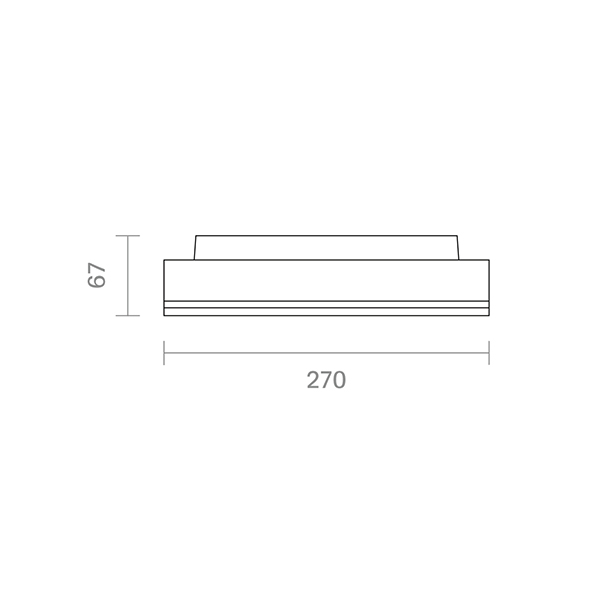 Aufbauleuchte Split 270mm schwarz 18/24W 3000/4000K IP54 110° 2000/2500lm