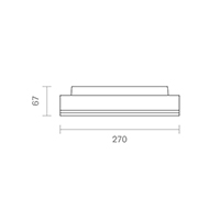 Vorschau: Aufbauleuchte Split 270mm silber 18/24W 3000/4000K IP54 110° 2000/2500lm