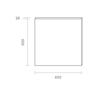 Vorschau: Panel Aufbau Fled 620x620mm weiß UGR<22 36W 3000K IP20 115° 3600lm Ra80