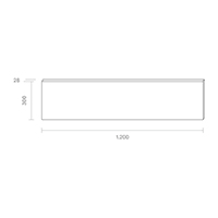 Vorschau: Panel Aufbau Fled 1200x300mm weiß UGR<22 36W 3000K IP20 115° 3600lm Ra80