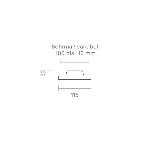 Einbauleuchte Fled Downlight 115mm weiß 6W 3000/4000/5000K IP20 120° 310lm RA90