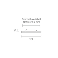 Vorschau: Einbauleuchte Fled Downlight 170mm weiß 12W 3000/4000/5000K IP20 120° 740lmRA90