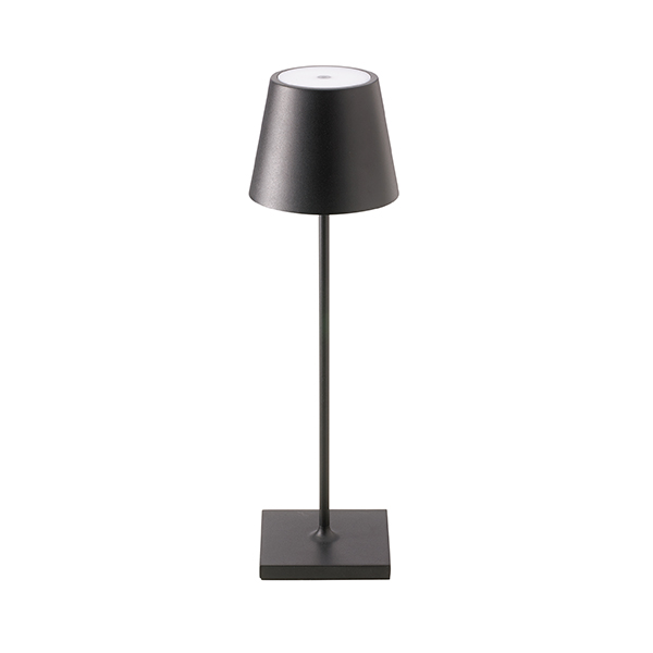 Akku-Tischleuchte Nuindie 380mm nachtschwarz rund 2,2W | 168/197lm Licht | Wohnraumleuchten FlexMood GmbH dim | 2200K/2700K IP54 Tischleuchte Ra85 Nuindie Sigor