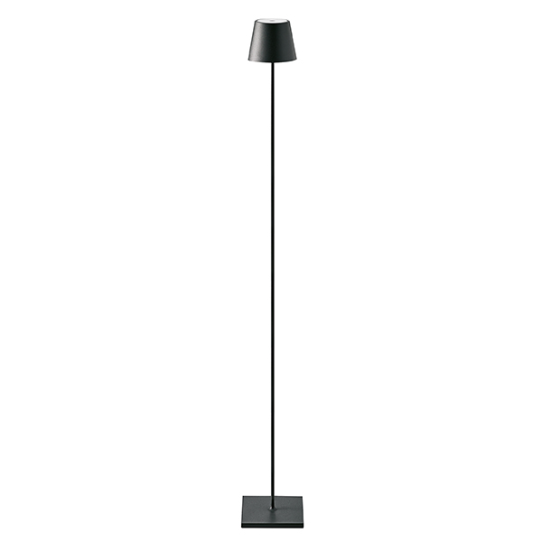 Akku-Stehleuchte Nuindie 1200mm nachtschwarz rund 2,2W FlexMood 2200K/2700K IP54 168/197lm Ra85 dim