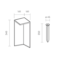 Vorschau: Nusolar Akku-Solarleuchte 340mm anthrazit 2,2W 2700K IP54 151lm Ra85