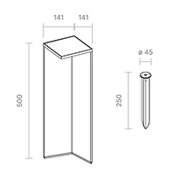 Vorschau: Nusolar Akku-Solarleuchte 500mm anthrazit 2,2W 2700K IP54 151lm Ra85