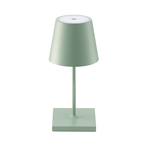 Akku-Tischleuchte Nuindie mini 250mm salbeigrün ru 2,2W FlexMood 2200K/2700K IP54 168/197lm Ra85 dim