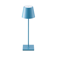 Vorschau: Akku-Tischleuchte Nuindie 380mm delphinblau rund 2,2W FlexMood 2200K/2700K IP54 168/197lm Ra85 dim