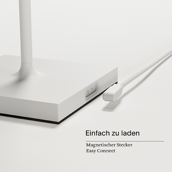 Akku-Tischleuchte Nuindie mini 250mm schneeweiß 2,2W FlexMood 2200K/2700K IP54 168/197lm Ra85 dim