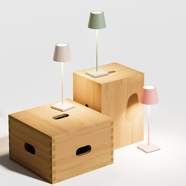 Akku-Tischleuchte Nuindie 380mm dünenbeige 2,2W FlexMood 2200K/2700K IP54 168/197lm Ra85 dim