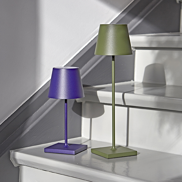 Akku-Tischleuchte Nuindie 380mm tannengrün 2,2W FlexMood 2200K/2700K IP54 168/197lm Ra85 dim