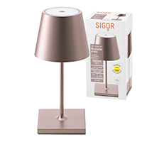 Vorschau: Akku-Tischleuchte Nuindie mini 250mm rosegold 2,2W FlexMood 2200K/2700K IP54 168/197lm Ra85 dim