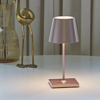 Akku-Tischleuchte Nuindie mini 250mm rosegold 2,2W FlexMood 2200K/2700K IP54 168/197lm Ra85 dim