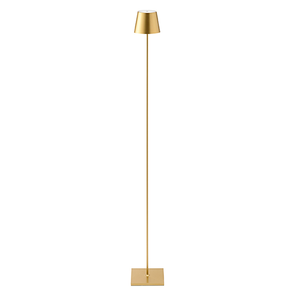 Akku-Stehleuchte Nuindie 1200mm goldfarben rund 2,2W FlexMood 2200K/2700K IP54 168/197lm Ra85