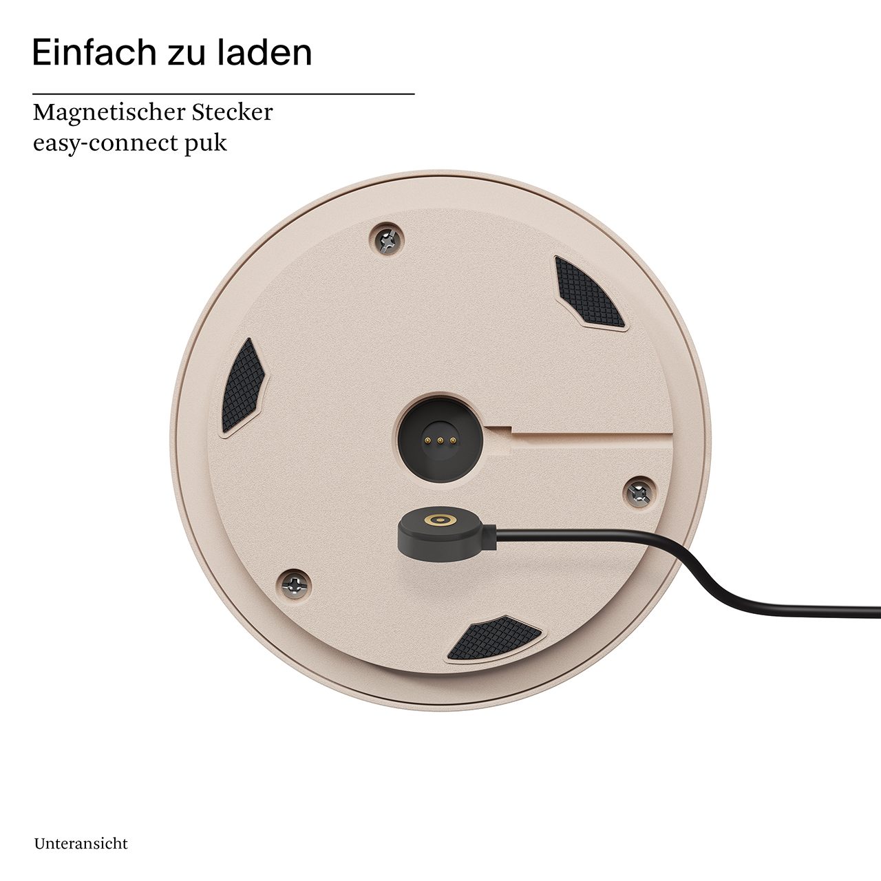Akku-Glasleuchte Numotion 265 mm dünenbeige 2,2W FlexMood 2200K/2700K IP54 160lm Ra85 dim