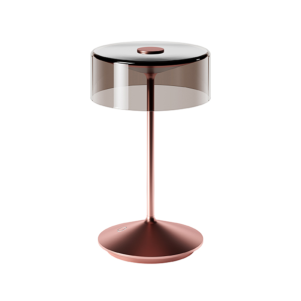 Akku-Glasleuchte Numotion 265 mm rosegold 2,2W FlexMood 2200K/2700K IP54 160lm Ra85 dim