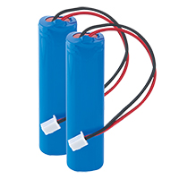 2x2200mAh Li-Ion Akku ZNL18650 inkl. Schutzschild, Stecker und Schrumpfschlauch