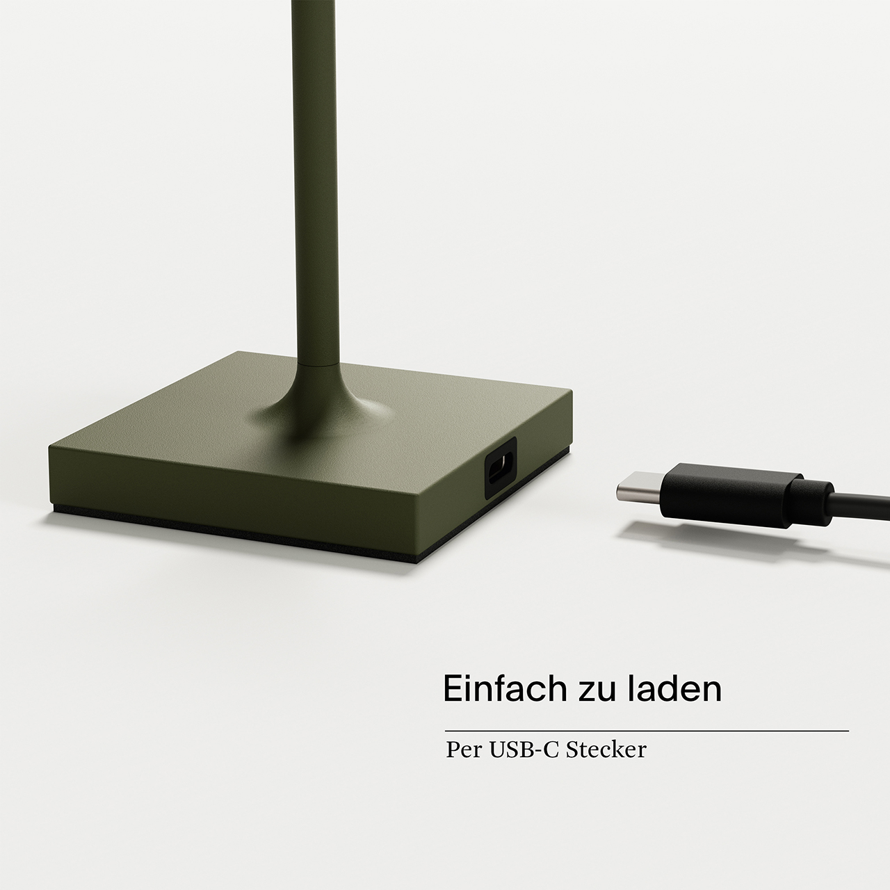 Akku-Tischleuchte Nuindie pocket 210mm tannengrün 1,4W Flex-Mood 2200K/2700K IP54 Ra85 USB-C dim