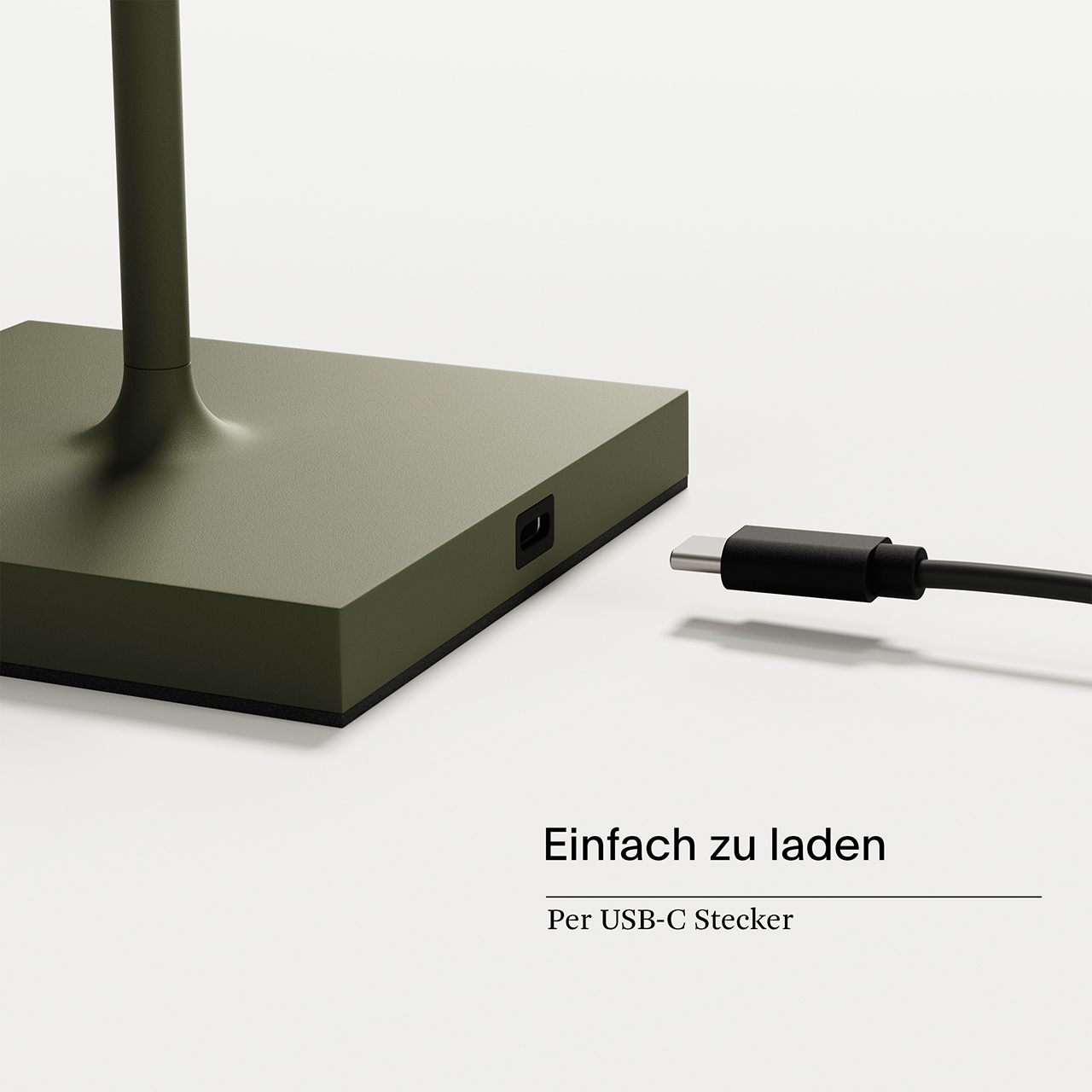 Akku-Tischleuchte Nuindie USB-C 380mm tannengrün 2,2W FlexMood 2200K/2700K IP54 168/197lm Ra85