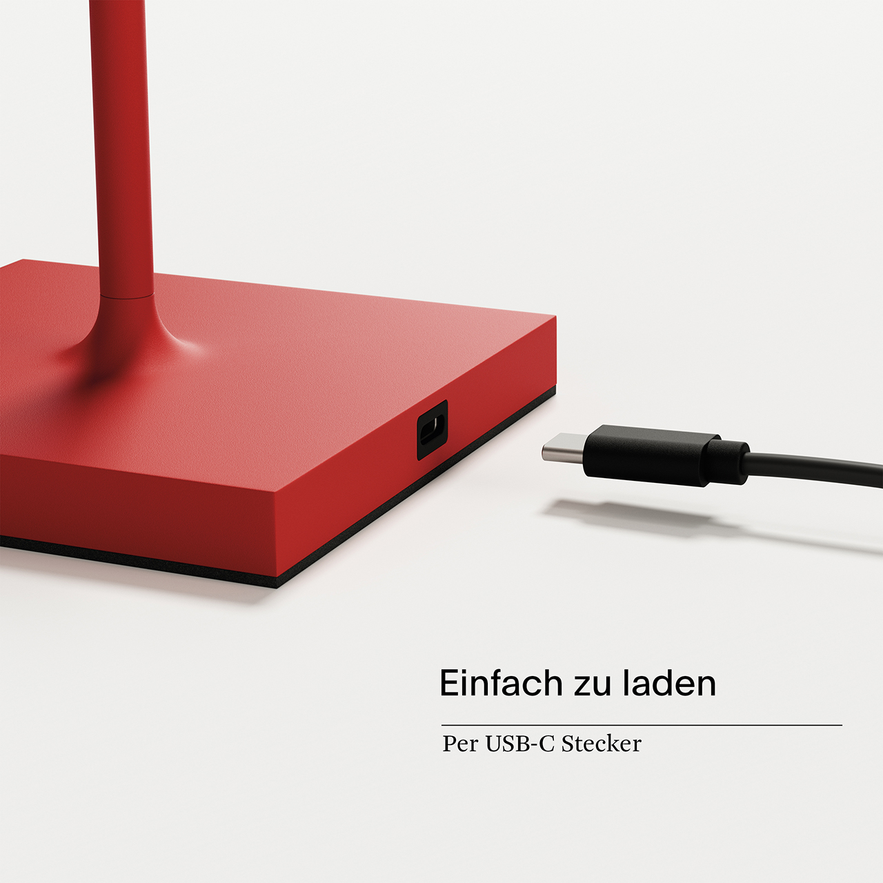 Akku-Tischleuchte Nuindie USB-C 380mm feuerrot 2,2W FlexMood 2200K/2700K IP54 168/197lm Ra85