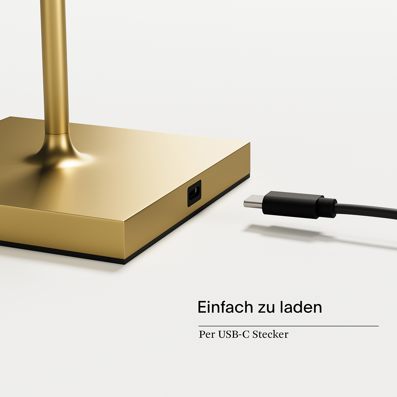 Akku-Tischleuchte Nuindie USB-C 380mm goldfarben 2,2W FlexMood 2200K/2700K IP54 168/197lm Ra85