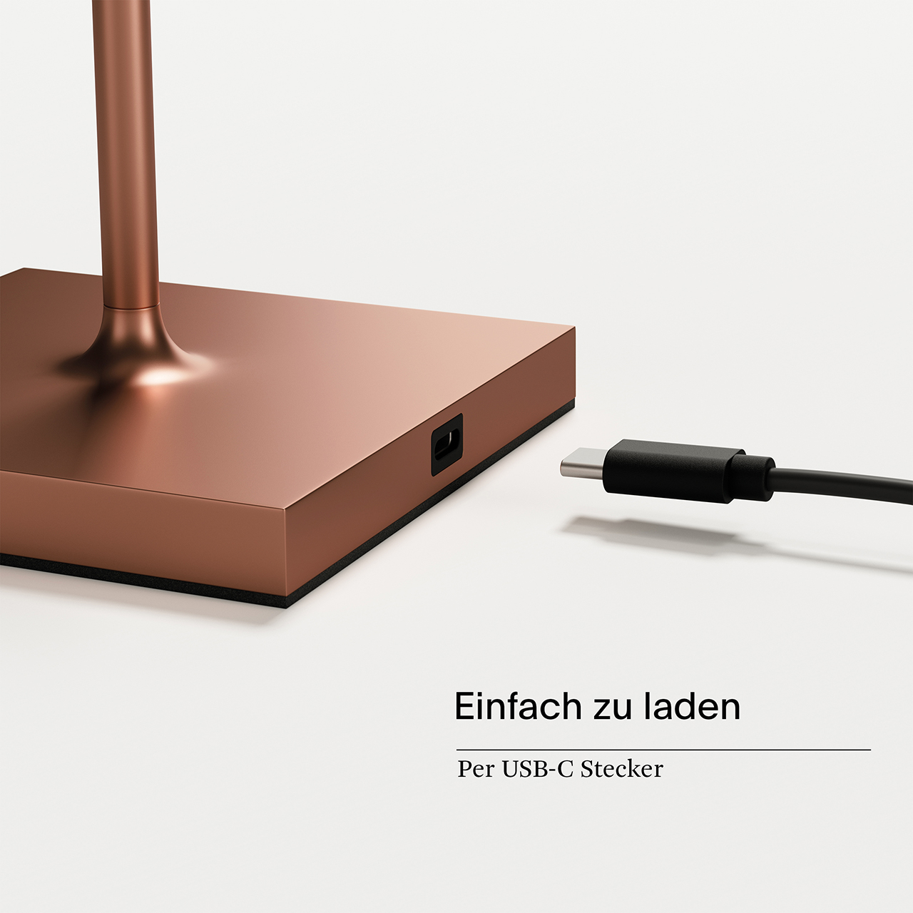 Akku-Tischleuchte Nuindie mini USB-C bronzefarben 2,2W FlexMood 2200K/2700K IP54 168/197lm Ra85