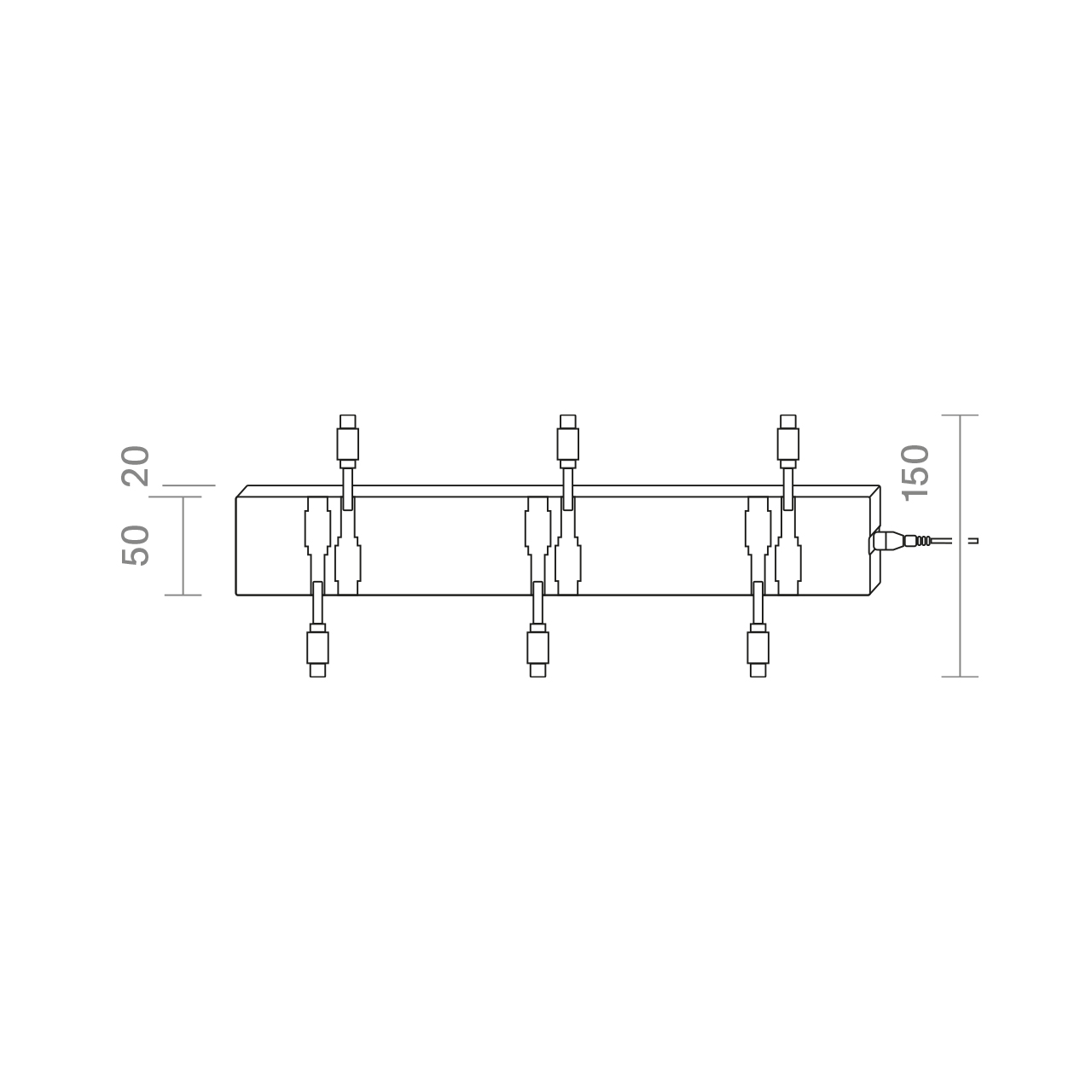 Vorschau: Nuindie USB-C 6-Fach Charger 320x50x20