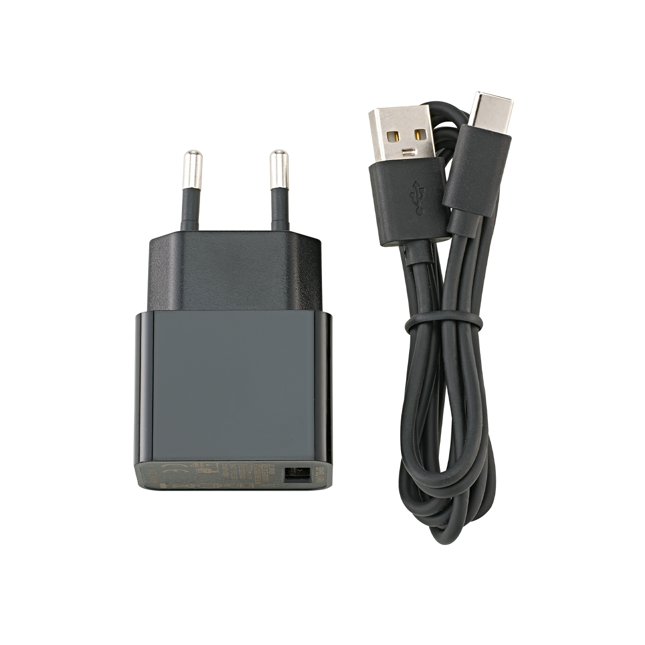 Vorschau: USB-C Ladekabel inkl Netzteil Schwarz 1.200mm