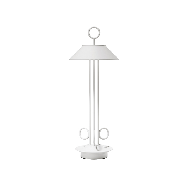 Akku-Tischleuchte Nudiderot 425mm schneeweiß 2,2W FlexMood 2200K/2700K IP54 161/172lm Ra85