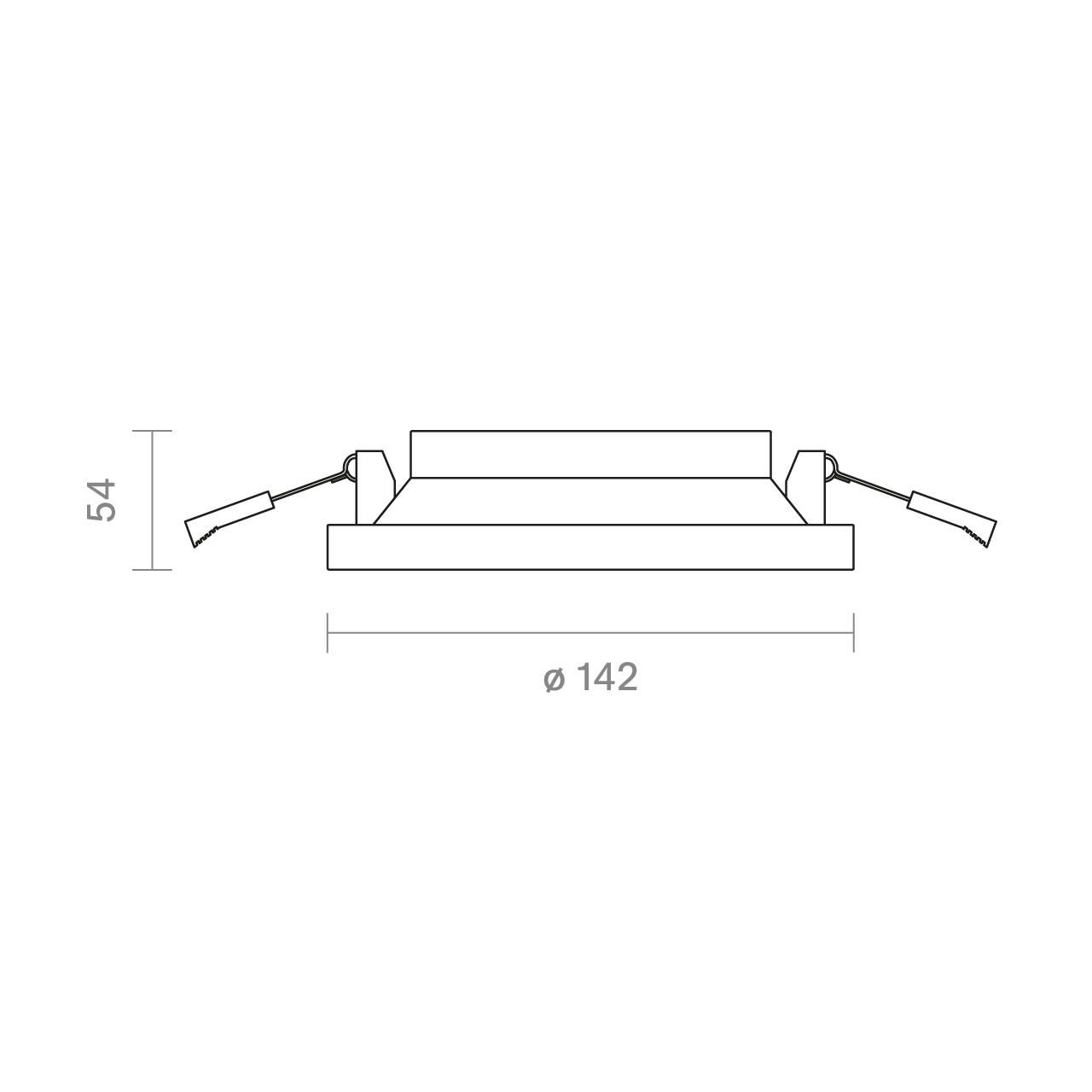 Nivo Einbauleuchte schwenkbar 142mm 36° schwarz 14W 3000-1800K DTW IP30 970lm Ra90