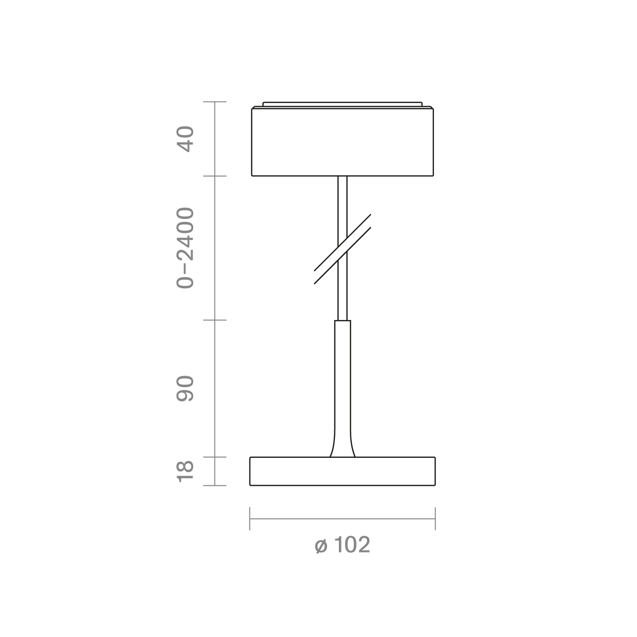 Nivo Pendelleuchte Aufbau 36° schwarz 14W 3000-1800K DTW IP30 970lm Ra90