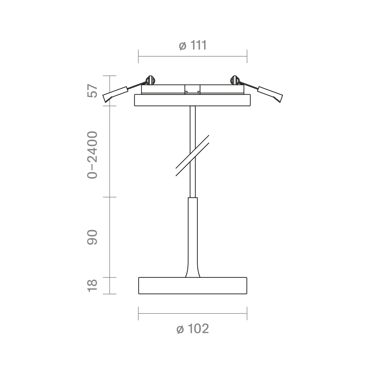 Vorschau: Nivo Pendelleuchte Einbau 36° schwarz 14W 3000-1800K DTW IP30 970lm Ra90