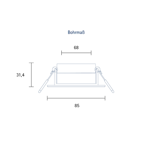 Einbauleuchte HALED 85mm alu gebürstet 6W 2700-2100K IP20 36° 400lm Ra90 dtw schwenkbar