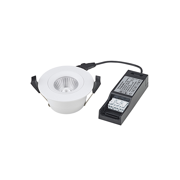 Einbauleuchte Argent IP54 BM68/83mm weiß IP54 8W 3000-2000K 36° 430lm Ra90 dtw 360° schwenkbar