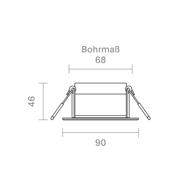 Einbauleuchte Argent IP54 BM68/83mm weiß IP54 9W 3000-2000K 36° 430lm Ra95 dtw 360° schwenkbar