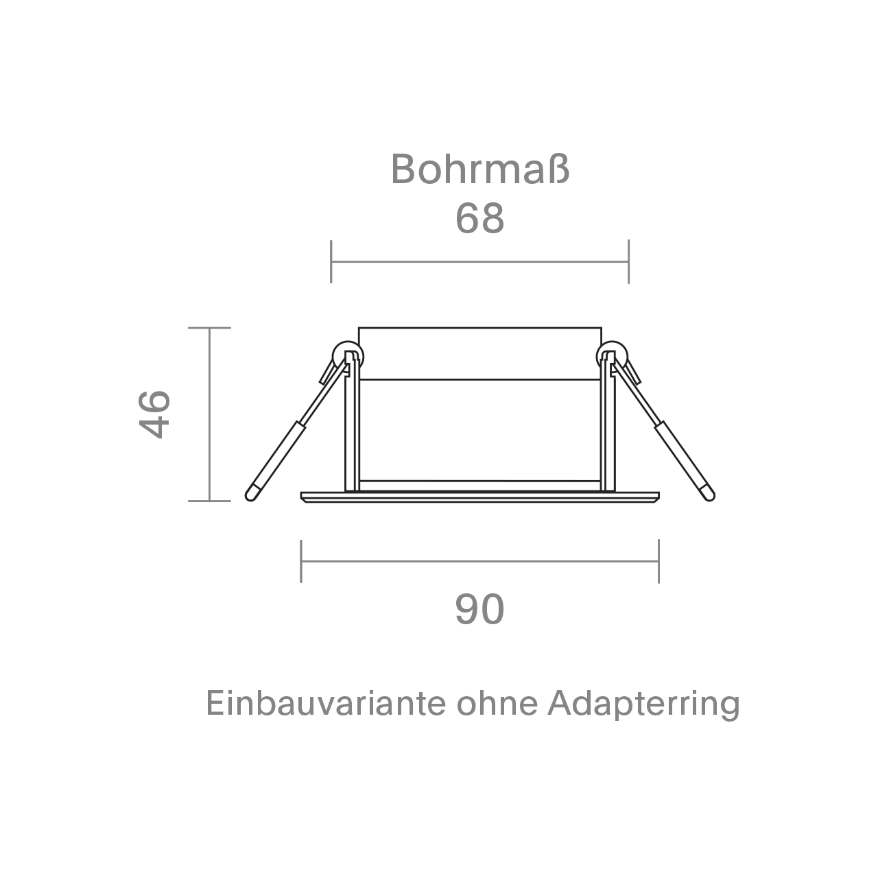 Einbauleuchte Argent IP54 BM68/83mm weiß IP54 8W 3000K 36° 580lm Ra90 Casambi 360° schwenkbar