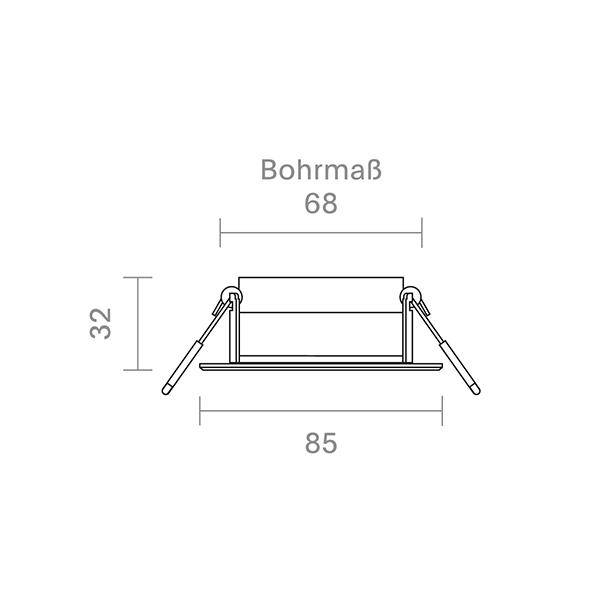 Einbauleuchte 68 Diled 6W 380lm 3000K weiß 36° dim