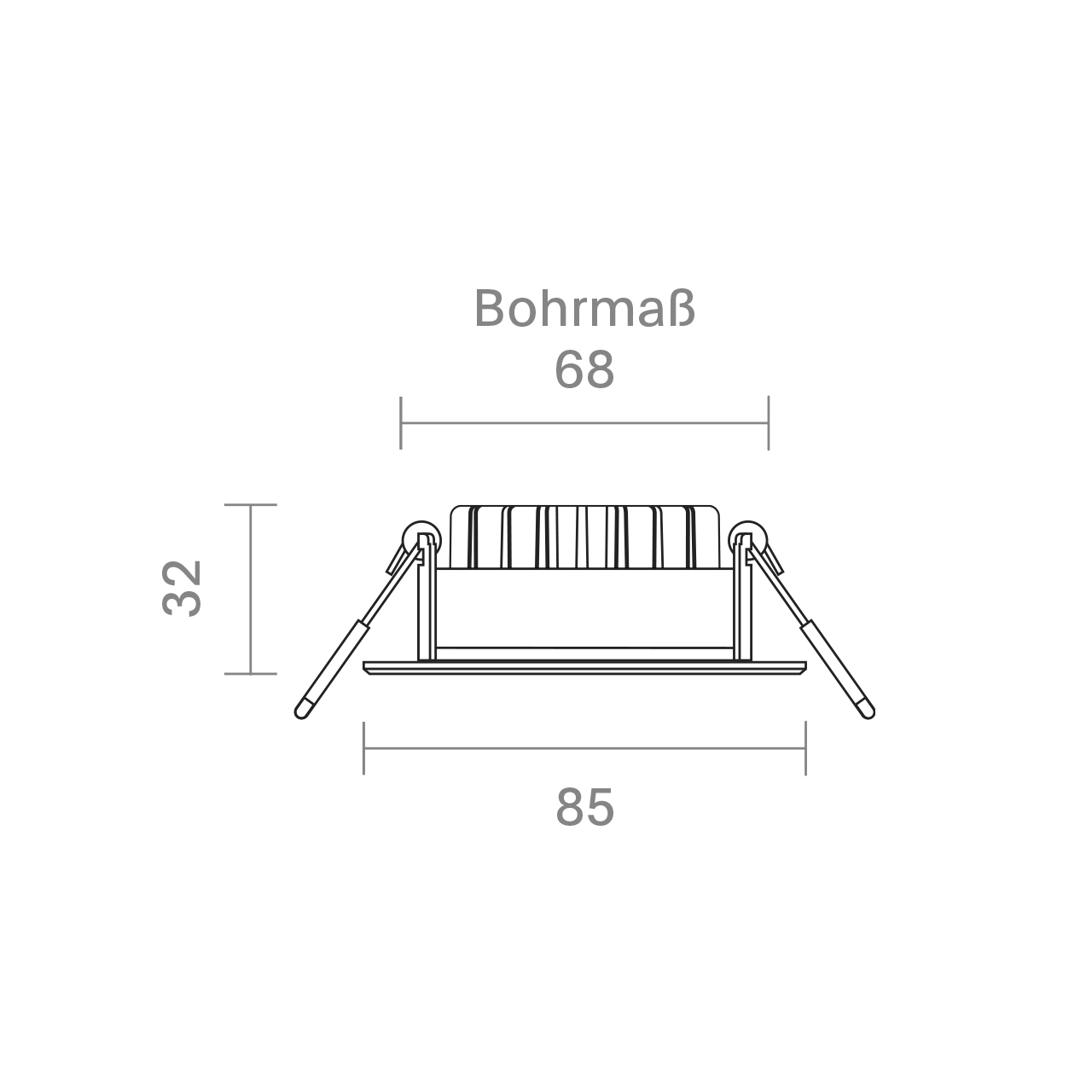 Einbauleuchte 68 Diled 6W 360lm 2700-2100K Champagner 36° dim