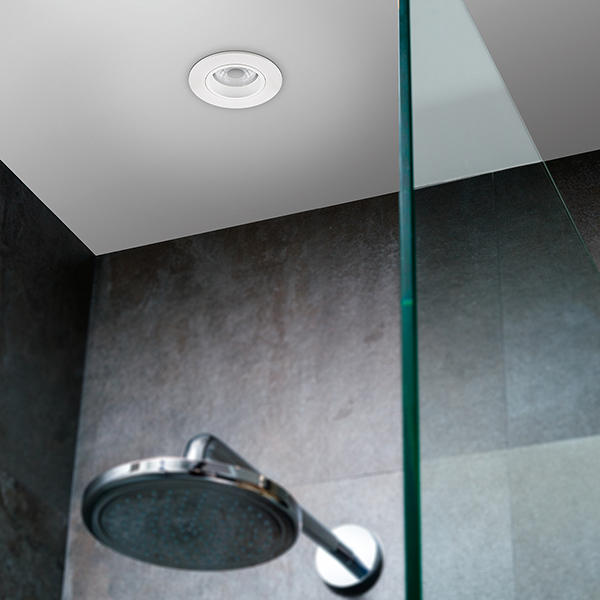 Einbauleuchte ARGENT 80mm weiß 6W 2700K IP44 36° 390lm Ra93 dim schwenkbar